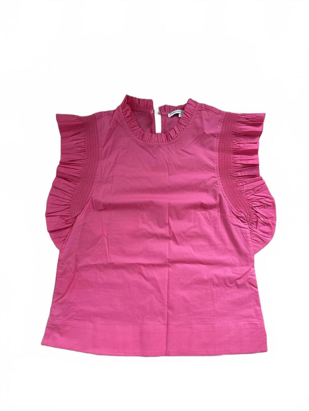 Stylish Pink Ruffle Top by English Factory - Size S